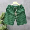 Pantalones Cortos Casuales Versátiles de Lujo Ligero para Hombre de Moda de Verano para Hombres Jóvenes con Estampado Personalizado Cordón Corte Holgado de Cinco Puntos