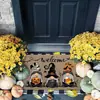 Tapete de Chão Halloween Transfronteiriço Decorado com Caveira, Tapete para Porta de Entrada, Resistente a Manchas e Fácil de Cuidar, Tapete para Banheiro