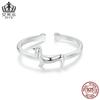 Evelle Explosiones Lindo Perro Dachshund Anillo Abierto Plata Esterlina s925 Ajustable Anillo Animal Joyería Venta al por Mayor Mujeres