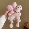 Goma para el pelo con forma de trasero de Mickey y flor para niñas, Cuerda para el pelo linda con rayas y forma de pie, Cuerda para el pelo de dibujos animados divertida para moños y coletas