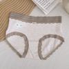 Cuecas femininas de algodão com renda francesa, fio de cor A, roupa íntima feminina antibacteriana 10A, calcinhas de virilha estendidas, atacado