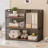 Estante de Armazenamento para Classificação de Assuntos Mesa de Estudante Armário Vertical de Múltiplas Camadas para Armazenamento de Livros Mesa de Escritório Caixa de Arquivos A4 Dormitório