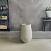Maceta de Cemento con Forma Ovalada Alta Estilo Nórdico Maceta de Piso Maceta Grande Creativa Simple para Jardín Interior Planta Verde