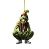 Decoração de Natal Ins de Fronteira Pingente Grinch Acrílico Transparente Árvore de Natal Decoração Plana Enfeite Pendurado