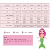 1 Juego de Color de Imagen Traje de Baño de Cola de Sirena de Poliéster Disfraz de Cola de Sirena Traje de Baño