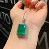 Anel de moda retrô europeu e americano feminino diamante simulado esmeralda Brincos de pino pingente feminino principal 12*16 9*12