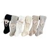 Novas leggings estilo princesa lolita, meias-calças de algodão penteado com laço de pérolas, meias infantis para meninas e bebês