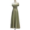 Vestido de Dama de Honor de Satén Nicho Espíritu de Hada de Primavera 2025 Nuevo Verde Look Adelgazante Grupo de Hermanas Vestido Falda Anfitriona de Boda