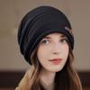 Gorro Amazon Transfronterizo Puño Plegado Gorro Pulóver para Hombres y Mujeres Otoño e Invierno Esquí Gorro de Lana Tejido al Crochet al Aire Libre Europeo y Americano