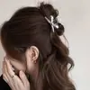 Grampo de Cabelo Borboleta de Alto Padrão Estilo Ins para Mulheres Presilha de Cabelo de Verão Meio Preso na Parte de Trás da Cabeça Grampo de Cabelo de Metal Tipo Jacaré Acessório de Cabelo