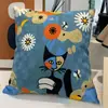 Funda de Almohada Impresionista Artística Cojín Lumbar con Estampado Abstracto de Picasso, Cojín Decorativo para Sofá Estilo Europeo
