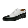 Zapatos de Cuero Brogue Cuadrados Transfronterizos Zapatos Formales para Hombre de Doble Color Europeos y Americanos Talla Grande Zapatos Casuales de Vestir Se Pueden Enviar por Cuenta de Otros