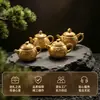 Mini Bule com Alça para Sorte, Peça de Mão Estilo Chinês para Mahjong, Ornamento de Presente Artesanal