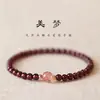 Granada Pulseira Meninas Ins Nicho Design Pequena Partícula Pulseira de Círculo Único Romã Vermelha Haoyun Beads Pulseira de Estudante