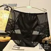 Ropa Interior Femenina de Encaje Rojo Grande Sexy Negra Sin Costuras de Cintura Media Algodón Puro en la Entrepierna Transpirable Ropa Interior Roja del Año del Zodiaco para Mujeres