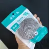 Al por mayor Personalizado Extra Grande Bola de Alambre de Acero Empaquetada Individualmente Cepillo de Limpieza Bola de Alambre de Acero Bola de Limpieza de Acero Inoxidable Cepillo para Ollas de Cocina