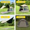 Tienda de campaña hexagonal automática para camping al aire libre en verano, con protección solar totalmente opaca y ventilada, recubierta de negro, resistente a la lluvia, para acampar durante la noche, transfronteriza
