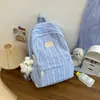 Mochila escolar dulce y linda, gran capacidad, mochila simple de doble hombro, mochila escolar a cuadros, mochila escolar de alta apariencia