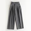 Calça de Perna Larga Extraordinária para Mulheres, Cintura Alta com Efeito Emagrecedor, Cor Lisa, Calça de Perna Larga com Aquecimento Infravermelho Distante, Novos Estilos de Outono e Inverno