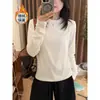 Camisa Térmica de Fleece de Manga Longa para Mulheres, Moderna e Versátil, Top Quente para Camadas, Camada Base Espessa Outono e Inverno 2026