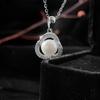 Collar de perlas de agua dulce con trébol de plata esterlina S925 para mujer, moderno, combinable, ligero, de lujo, elegante, con incrustaciones, cadena de clavícula de alta gama.