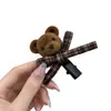 2026 Novo Grampo de Cabelo Versátil Outono Inverno para Mulheres Marrom Ursinho Clip Bico de Pato Acessórios de Cabelo Exquisite Retro BB Clip Acessórios de Cabelo Presilha