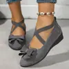 Mocassins europeus e americanos transfronteiriços com laço e tiras elásticas de camurça, tamanho grande, novo modelo 2025, atacado transfronteiriço de comércio exterior, tamanho grande