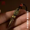 Colgante Pema Vajra de Cobre de Tres Caras Estilo Étnico Unisex Colgante de Mazo Vajra Accesorio de Moda