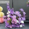 Decoración de celebración de boda, decoración de banquete de boda, hilera de flores, área de bienvenida, simulación de boda, arco floral, ventana de belleza