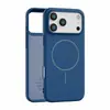 Cor Sólida Adequada para 17Air com Revestimento de Veludo, Capa de Telefone Anti-Queda de TPU para Apple 16, Capa Magnética Fosca para iPhone 15