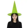 Chapéu de bruxa verde pontudo Chapéu de festa de Halloween Chapéu de mascarada cosplay Chapéu de palha