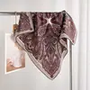 Bufanda Cuadrada de Seda y Lana Retro de Moda para Mujer 2026 Otoño e Invierno Nuevo Estilo Bufanda Cuadrada Elegante Versátil Cálida Bufanda de Seda y Lana