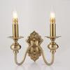 Candelabro de Hierro Cobre Imitación Pastoral Americano Simple para Sala de Estar Restaurante Villa Arte Personalizado Candelabro de Velas