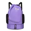 Bolsa de bádminton deportiva de moda, Mochila con cordón para viajes al aire libre, Compartimento independiente para zapatos, Bolsa para natación y fitness al por mayor