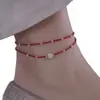 Nova Corrente de Tornozelo Ins Nicho Novo 2025 Elegante Doce Simples Estudante Melhor Amiga Tornozeleira Feminina Tornozeleira Camada Dupla