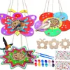 Alimentador de pájaros de madera de Amazon Alimentador de agua de alimentación Alimentación exterior Flores pintadas DIY Juguetes para niños