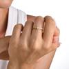Anillo retorcido de perla de imitación irregular bañado en oro de 18 quilates de acero inoxidable estilo INS anillo de pulsera RC-626G