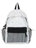Mochila Patchwork de Puntos de Estrella Blancos Cremosos de Ensueño, Mochila de Estilo Fresco para Compras de Verano y Visitas a Tiendas de Hada Suave