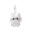 Llavero de Conejo de Peluche Suave y Lindo con Gafas, Llavero de Conejo Blanco Bordado Lindo, Colgante para Bolso, Pequeño Regalo para Niñas