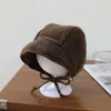 Gorro de Bebé Otoño Invierno Bebé Forro Polar de Peluche Gorro con Protección para Orejas Unisex Niños Lana de Cordero Cálido Gorro con Lazos Palacio Retro