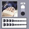 Uñas de los pies J41-80 color sólido diamante brillante chicas calientes elegante perlado usando láminas de uñas láminas de uñas postizas terminadas al por mayor
