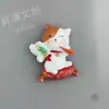 Gato de la Suerte Tridimensional de Resina Creativo de Dibujos Animados Decoración del Hogar Imán Magnético para Refrigerador Venta al por Mayor