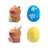 Huevo de Pascua de Peluche de Capibara para Decoración de Jardín, Adorno DIY, Pieza de Exhibición de Escritorio