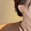 Pendientes de Fuegos Artificiales Retro Maillard Dorados para Mujer 2025 Nuevo Estilo Caliente Pendientes de Lujo Ligero Pendientes Exquisitos