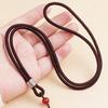 Cuerda para Colgante Marrón Rugoso Joyería Esmeralda Cuerda para Collar de Colgante Hombres Plata de Xizang Yu Pei Hebilla de Seguridad Cuerda Venta al por Mayor