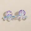 Veneer de Resina Transparente con Dibujo de Estrella Degradada, Cuentas con Agujero Pasante, Cuentas Sueltas, Accesorios para Joyería DIY, Lote al Por Mayor