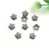 Cuentas para Pulseras DIY, Cuentas Espaciadoras, Tapas de Flor, Colgantes de Flor Vintage de Plata Multitamaño, Accesorios para Pendientes, Componentes para Anillos