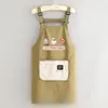 Delantal de Dibujos Animados Repelente al Agua para Cocina Casera, Delantal Lindo, Ropa de Trabajo de Catering con Estampado de Moda, Anti-Manchas y Transpirable