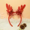 Diademas y Pasadores Decorativos Navideños Transfronterizos Temática de Muñeco de Nieve Navideño con Astas Diademas con Astas Disfraces Festivos Infantiles Diademas con Astas