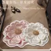 Felpudo Irregular Floral de Tierra de Diatomeas para Puerta de Entrada Estilo Lujo Nórdico, Felpudo para Vestíbulo Transfronterizo, Resistente al Desgaste, Resistente a la Suciedad, Felpudo de Fácil Cuidado